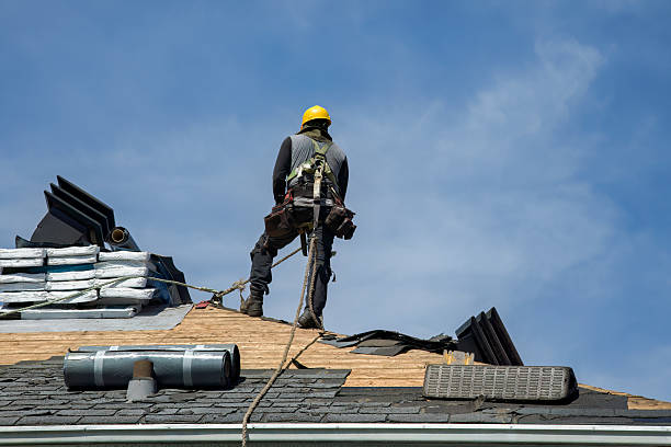 Professional Gutter Installation technician working in Elkin, NC